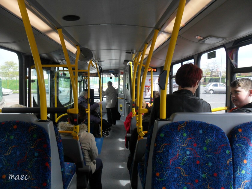 at the bus