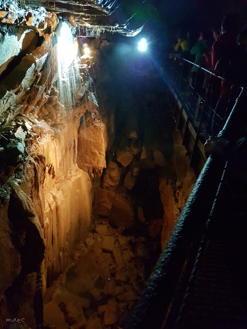 falls in the cave